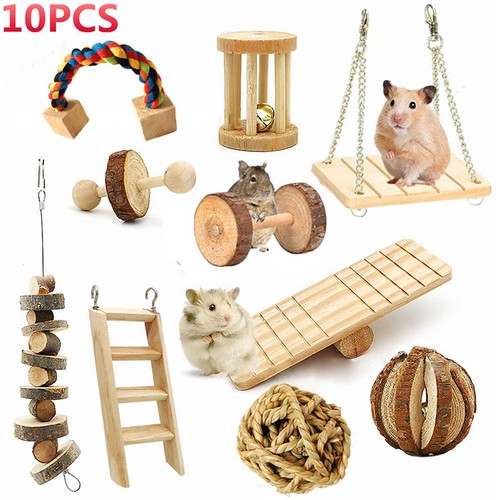 10pcs wooden hamster chew - 10pcs, toy