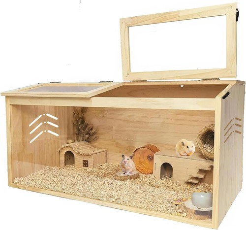 Large wooden hamster cage - large,